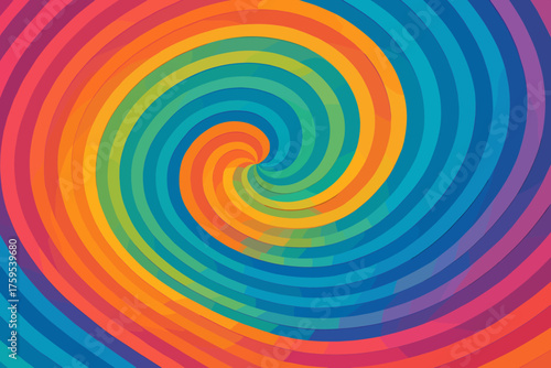 Lines outward spiral vector curves waves concentric smoothly illustration like vibrant