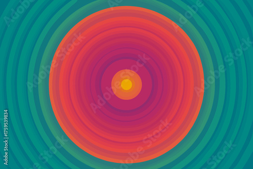 Arranged alignment illustration vector layered tones concentric glow glowing abstract radial symmetry