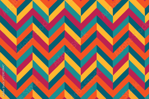 Geometric canvas across mirrored vector balanced symmetrical repetition chevron field forming pattern