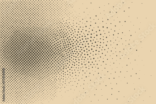 Dotted from particles disintegration dense transition vector illustration abstract scattered mesh breaking