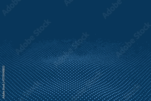 Digital dotted vector like smoothly mesh illustration abstract futuristic fading arranged dots