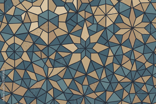 Repetition lattice crystalline field star illustration resembling vector quasicrystal geometry