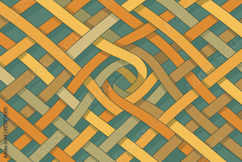 Vortex inward depth spiral ribbon vector bands abstraction layered creating illustration ribbons