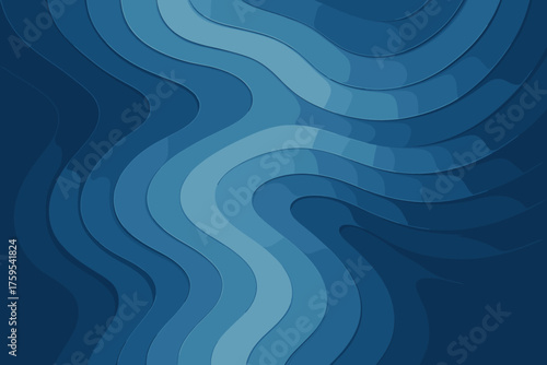 Vector ribbon waves flowing layers illustration concentric background across radiating outward