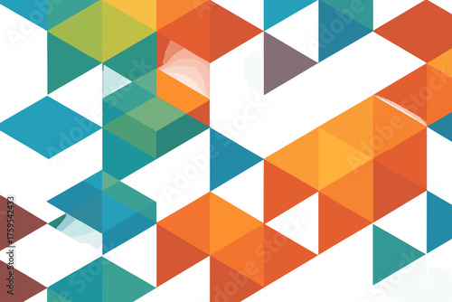 Vector composition abstract cube overlapping grid transparent cubes layered geometric illustration diagonal