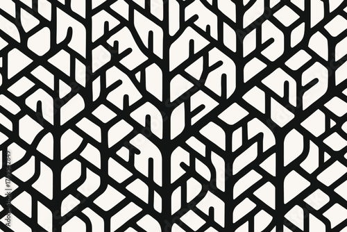 Abstract network complexity vector illustration branching evenly fractal seamless lattice geometric