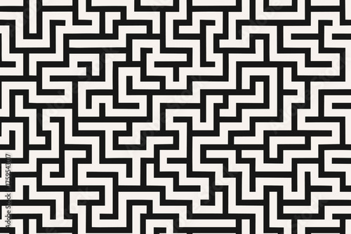 Vector maze illustration grid evenly intricate flowing rectangular pattern tessellation abstract