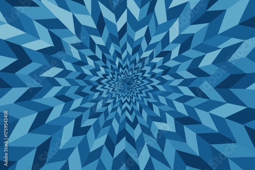 Center radial tessellation angular repeating vector geometric from fractal burst spreading illustration