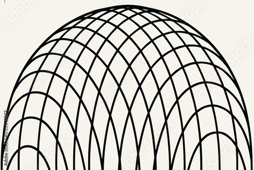 Pattern arc abstract intersecting dynamic structure arcs illustration vector grid