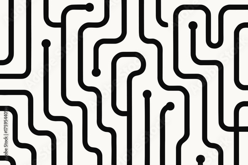 Leap curved illustration arranged vector composition structure bending into flow abstraction circuit