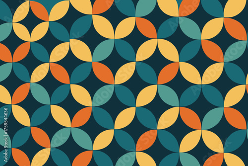 Entire orb illustration across orbifold folded repeatedly vector grid diagonal abstract