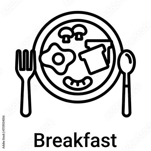 Breakfast Icon Vector Illustration