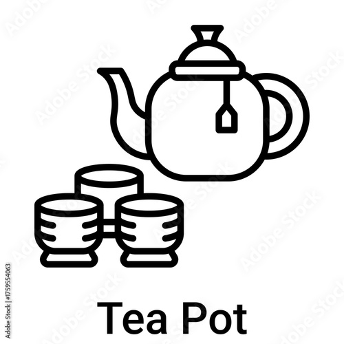 Tea Pot Icon Vector Illustration