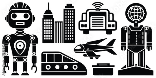 Technology innovation humanoid and modern transportation innovation