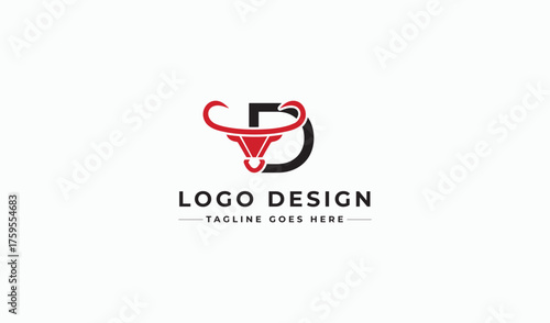 Bull Logo Concept Design with Vector Editable File
