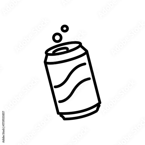 soda icon vector, line style icon