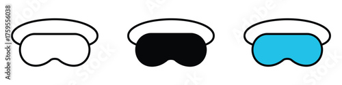 Sleeping mask icon vector. restful nights and travel comfort symbol. vector illustration.