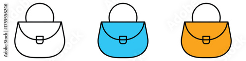 Woman purse icon vector. stylish handbags, fashion symbol. vector illustration.