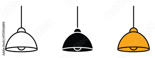 Hanging light icon vector. pendant light, interior design symbol. vector illustration.