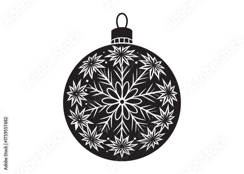 christmas ornament logo silhouette vector, ornament decoration silhouette vector illustration, christmas bauble vector silhouette, christmas ball decorative logo silhouettes vector 