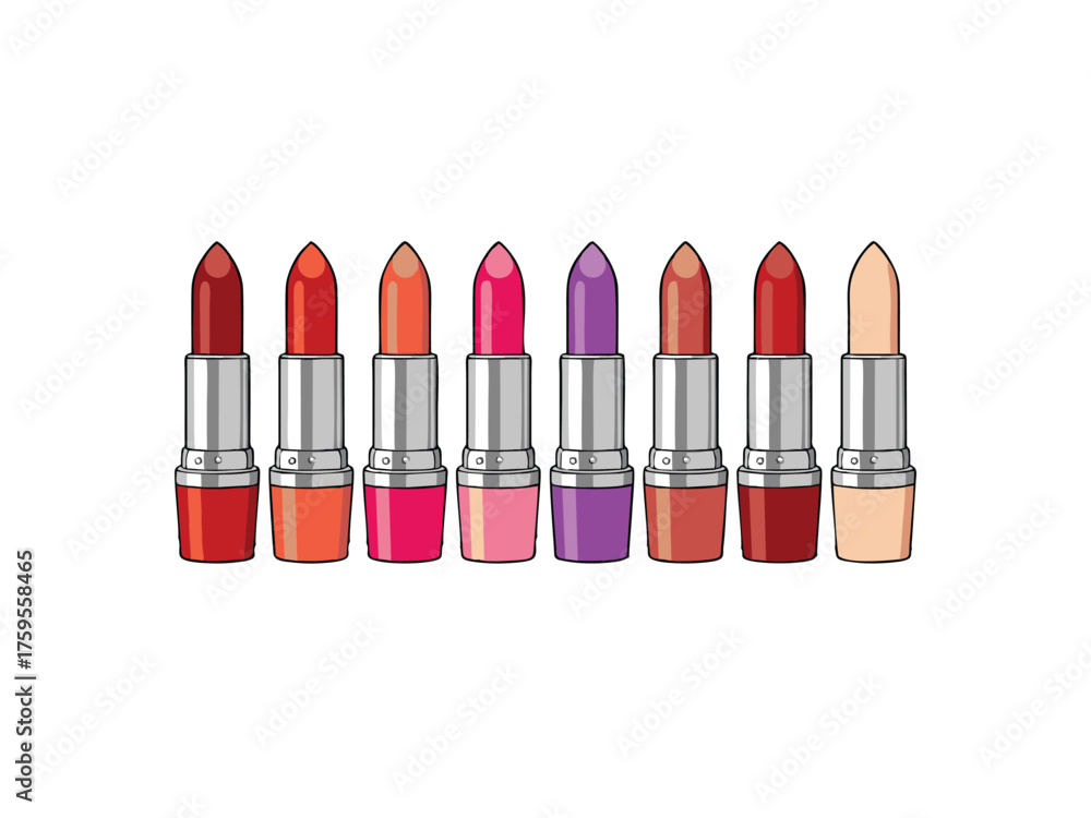Obraz premium set of various lipstick colors