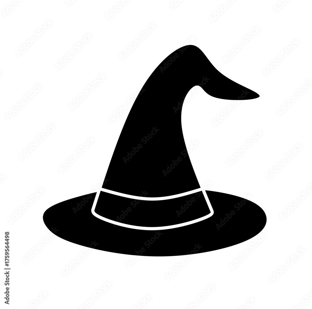 Fototapeta premium witch hat vector on white background