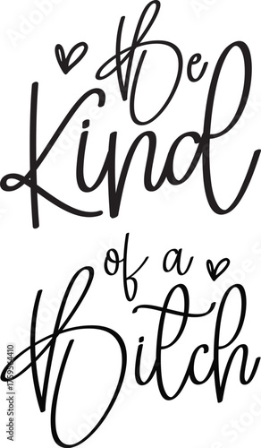 Be Kind Of A Bitch SVG, Kindness Svg, Funny Quotes svg, Sarcastic Quote svg