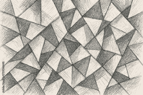 Strokes graphite geometry illustration forming vector composition pattern abstract random geometric fragmented