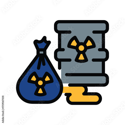 chemical cleanup color flat icon for digital and print projects.