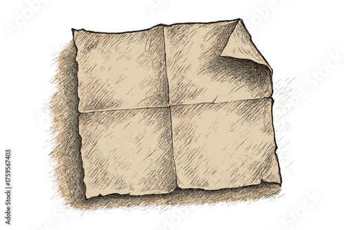 Surface around jagged illustration paper worn piece vector showing torn edges