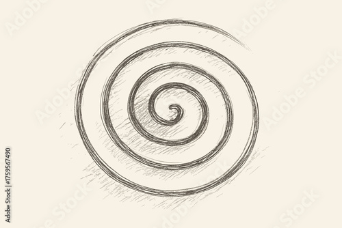 Shading where vector line illustration sketch smudges drawn spiral art edges faint