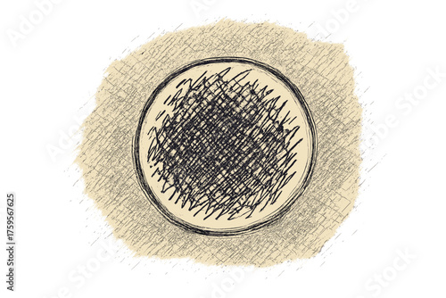 Radiating marks filling penstroke shading form clustered illustration vector circle intricate short