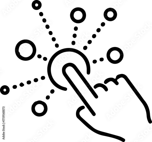 interaction line icon vector design logo vector art logo