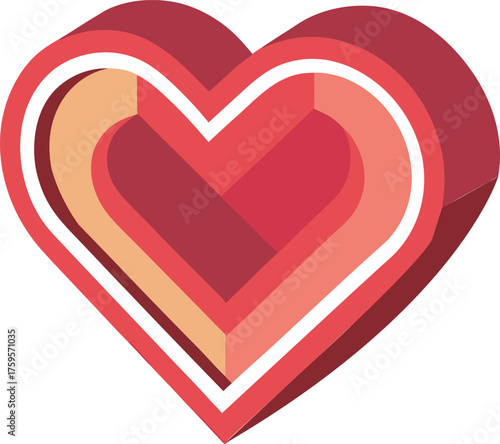 3D love vector art Illustration