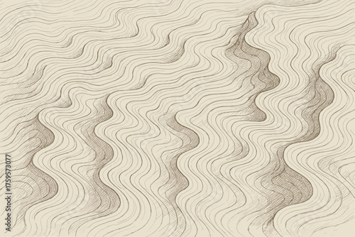 To vector hatching sketch terrain contour art topographic create illustration layered pencil