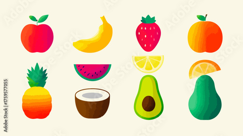 Vibrant and diverse collection of fresh fruits, showcasing a healthy and colorful assortment.