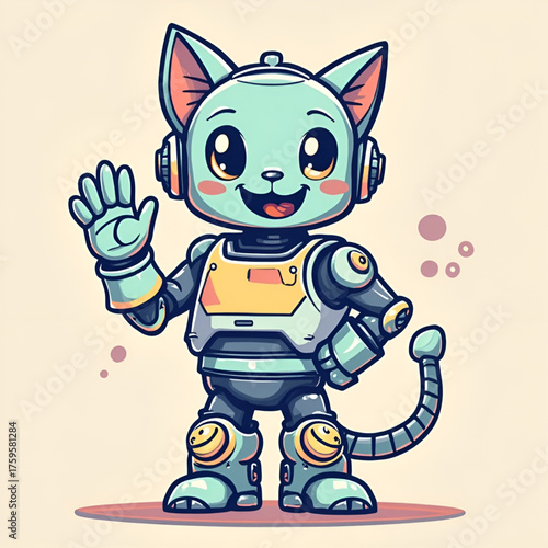 Friendly robot cat