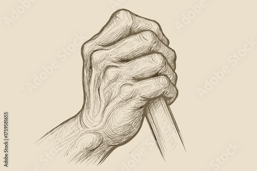 Curves rough knuckle sketch articulation illustration highlighted strokes object vector anatomical hand