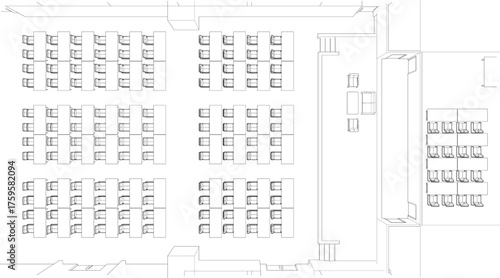 3D illustration of plan interior
