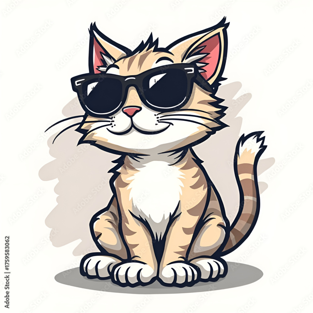 Fototapeta premium Cool cat vector
