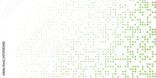 Light Green vector modern geometrical circle abstract background. Dotted texture template. Modern Geometric pattern in halftone style with gradient.