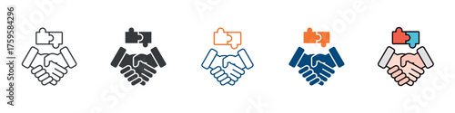Collaboration Icon Set Multiple Style Collection 
