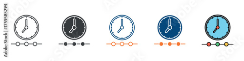 Timeline Icon Set Multiple Style Collection 
