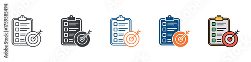 Goals Icon Set Multiple Style Collection 
