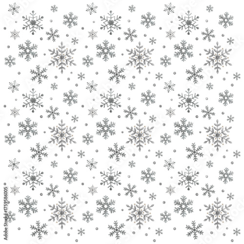 Christmas snowflake water color pattern