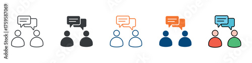 Communication Icon Set Multiple Style Collection 
