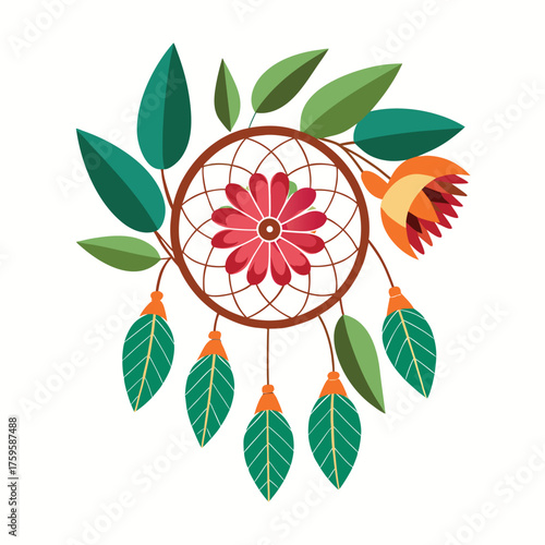 kolkwitzia dream catcher flowers on white background
