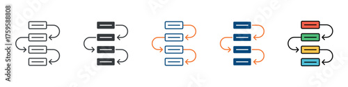 Project Plan Icon Set Multiple Style Collection 
