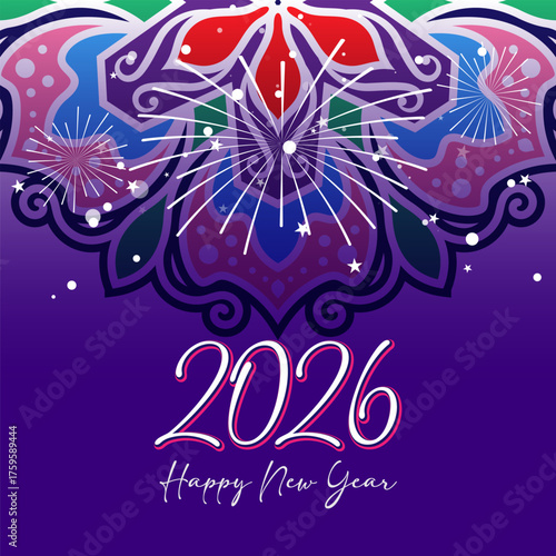 Modern Happy New Year 2026 Social Media Banner Design