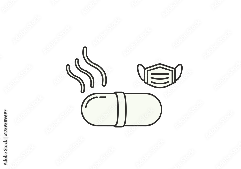 Obraz premium Medicine and Mask Icon